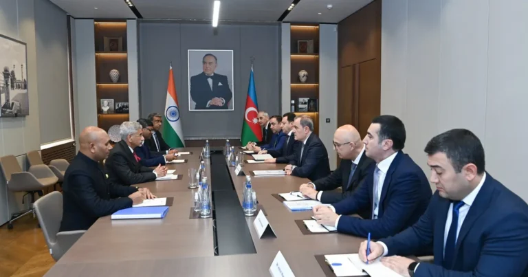 Ceyhun Bayramov hindistanlı həmkarı ilə görüşdü: Nələr müzakirə edildi? – FOTO