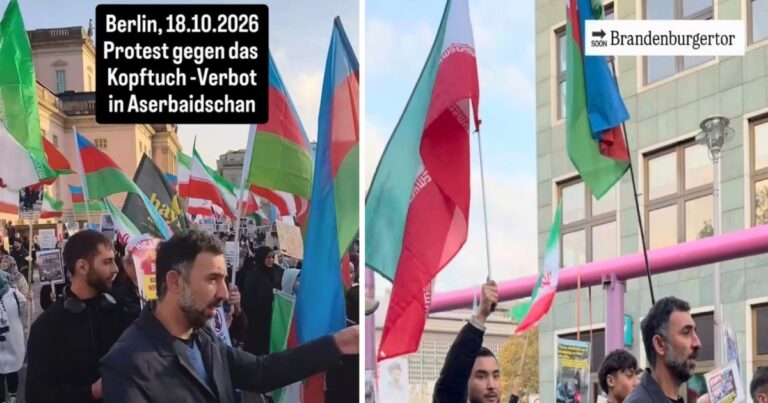 Azərbaycan himni altında İran bayraqları: Almaniyadakı aksiyanın arxasında hansı maraqlar dayanır? – TƏHLİL