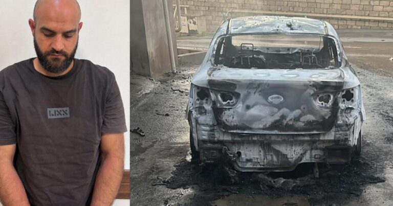 Bakıda məktəb direktorunun avtomobili yandırıldı – Şübhəli həbs edildi
