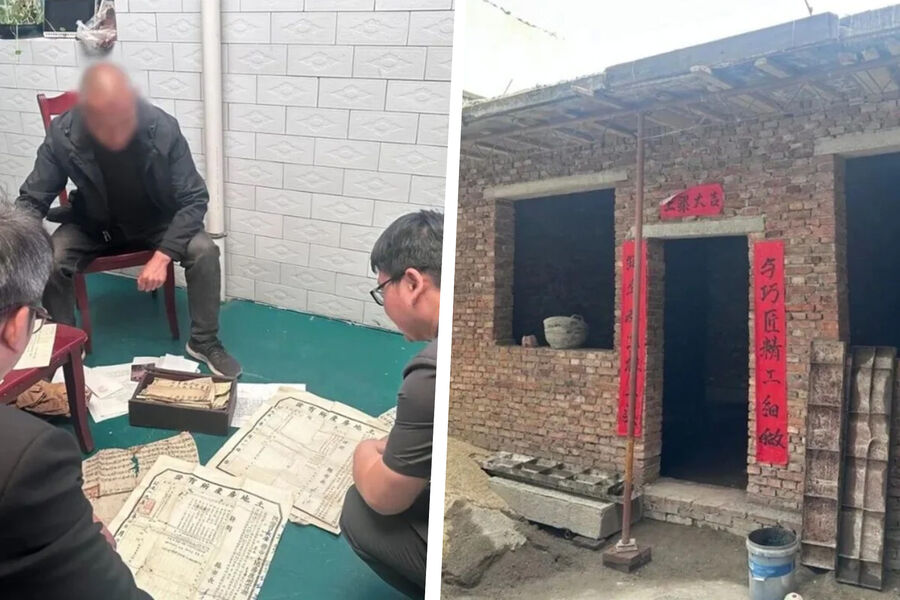 Çində iki ailə arasında 200 ildir davam edən torpaq mübahisəsinə son qoyulub xəbəri üçün şəkil