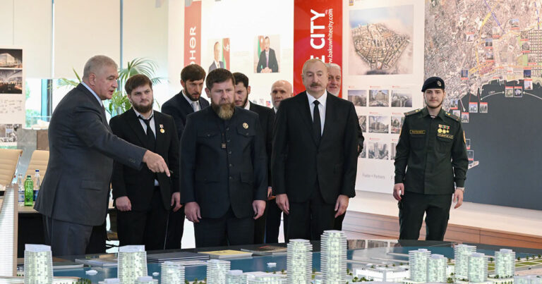 Prezident Ramzan Kadırovla “Ağ Şəhər”də – Fotolar