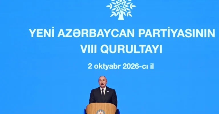 YAP-ın VIII Qurultayı keçirilir: Prezident çıxış edir – FOTO